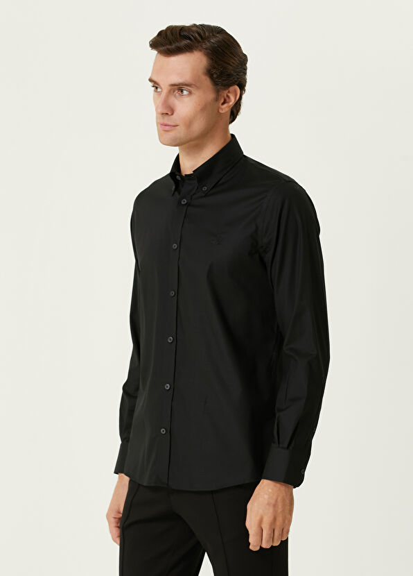 Custom Fit Black Non-Iron Shirt Beymen Club Custom Fit Black Non-Iron Shirt - 4