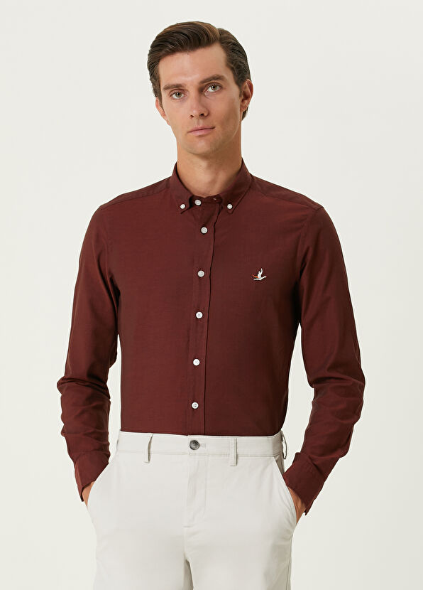 Beymen Club Slim Fit Tile Oxford Shirt - 1