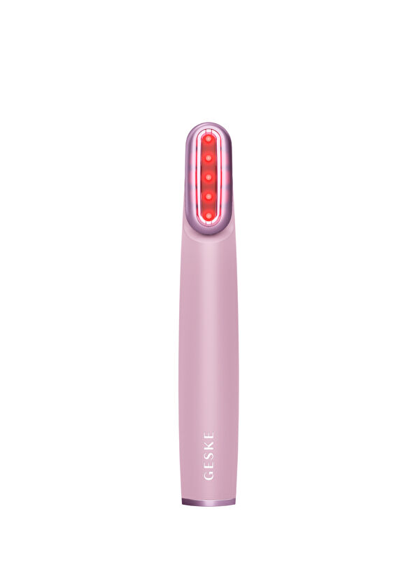 Geske Skin Firming Wand Pink Kırmızı Led Terapili Titreşimli ve Döner Başlıklı Sıkılaştırıcı Yüz Bakım Cihazı - 2