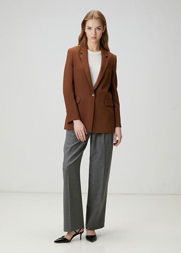 Beymen Club Kahverengi Krep Blazer - 2