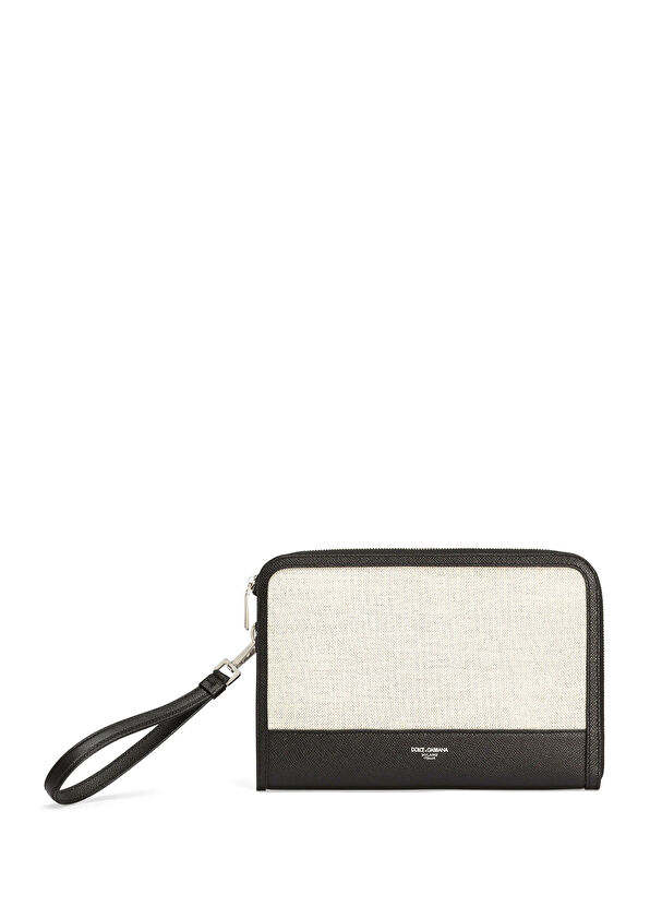 Dolce&Gabbana Atene Siyah Krem Erkek El Portföyü - 1