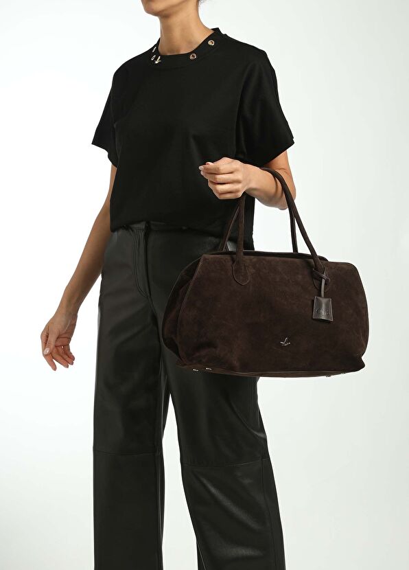 Beymen Club Brown Women's Suede Bag - 2