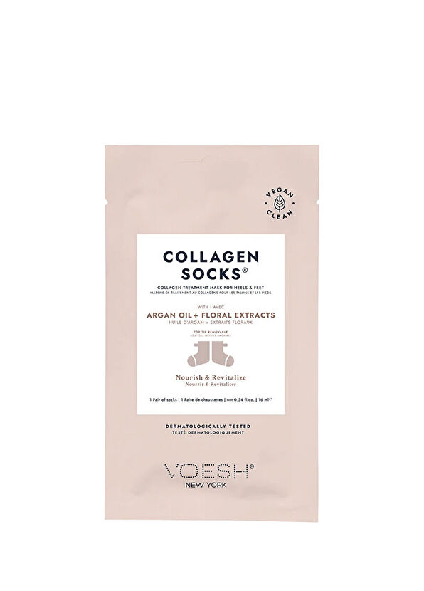 Voesh New York Collagen Socks Collagen Foot Mask with Argan Oil - 1