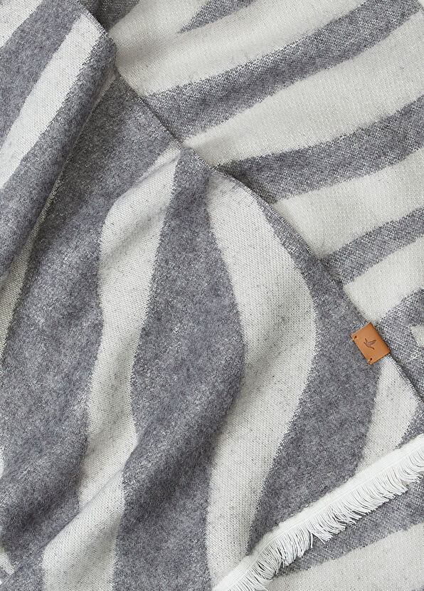 Beymen Club Gri Zebra Desenli Kadın Atkı - 2