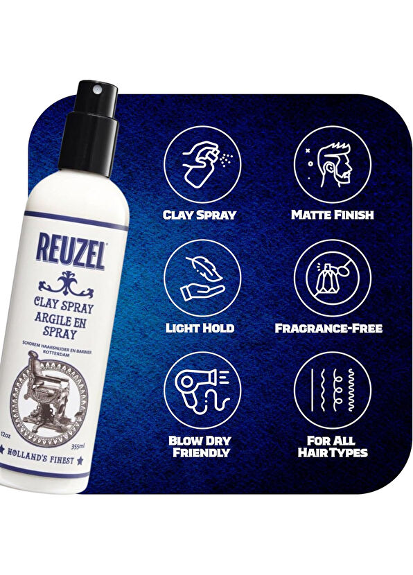 Reuzel Clay Spray Erkekler İçin  Hacimlendirici ve Matlaştırıcı Şekillendirici Saç Spreyi 355 ml - 2