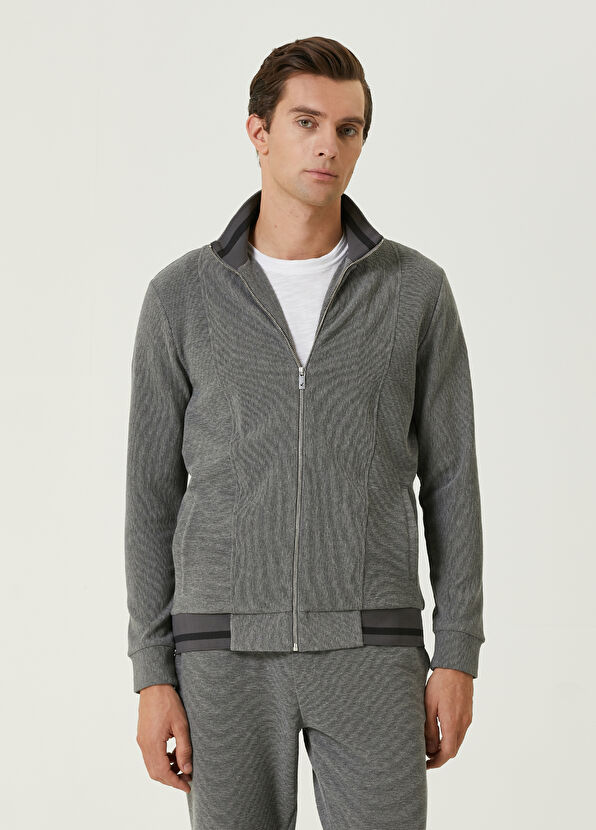 Beymen Club Anthracite Ottoman Textured Sweatshirt - 1