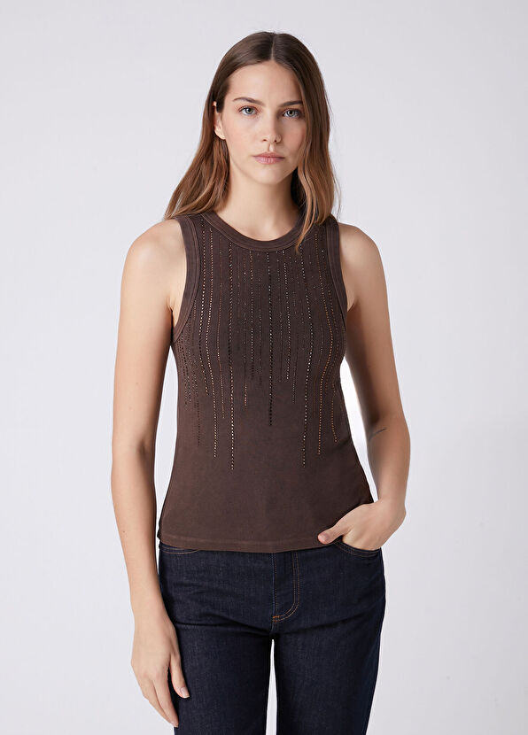 Beymen Club Brown Camisole Tank Top - 4