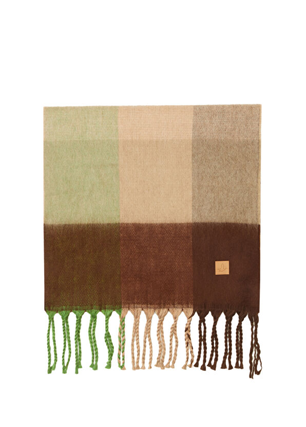 Beymen Club Coffee Green Plaid Woman Scarf - 1