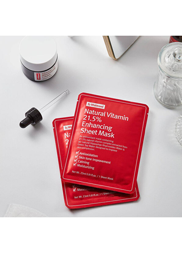 By Wishtrend Natural Vitamin C21,5% Enhancing Sheet Mask Besleyici Vitamin Maskesi 23gr - 3