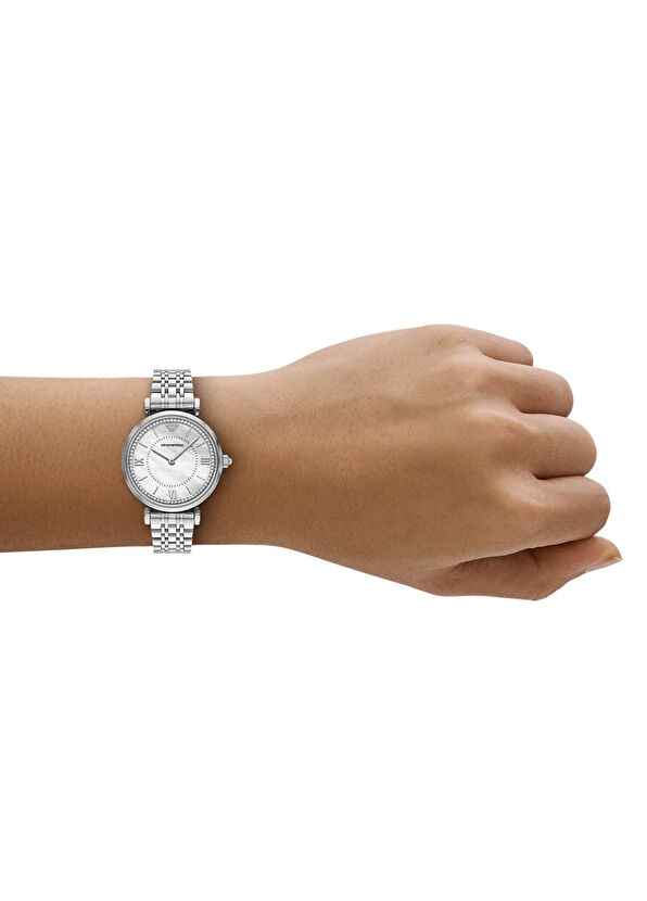 Emporio Armani AR11701 Metalik Gri Çelik Kadın Kol Saati - 4