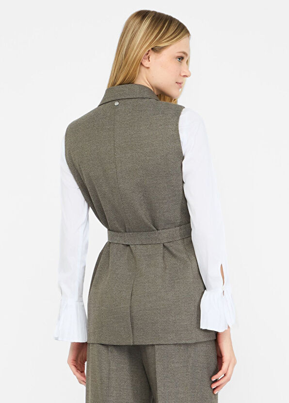 Liu Jo Antrasit Kemerli Kadın Yelek - 2