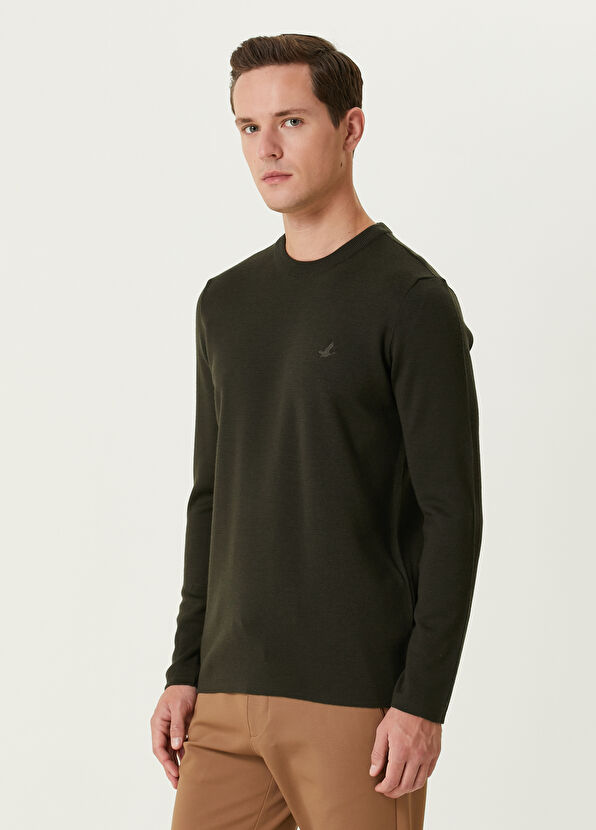 Beymen Club Haki Yün Basic Kazak - 4