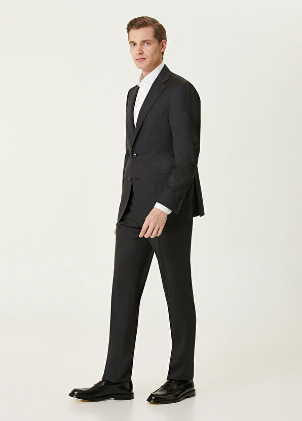 Antrasit Yün Takım Elbise - Görsel 4