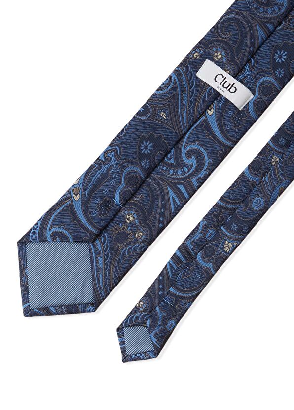 Beymen Club Lacivert Şal Desenli Kravat - 2