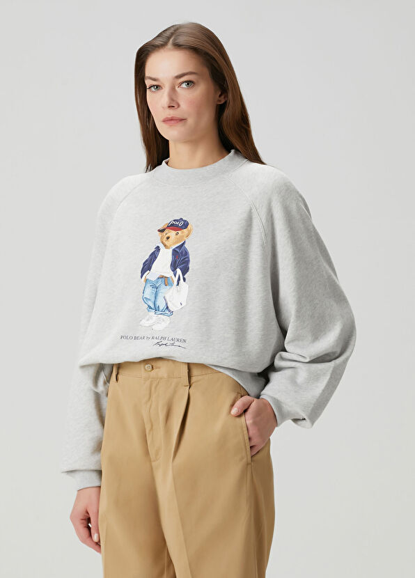 Polo Bear Gri Sweatshirt - Görsel 2
