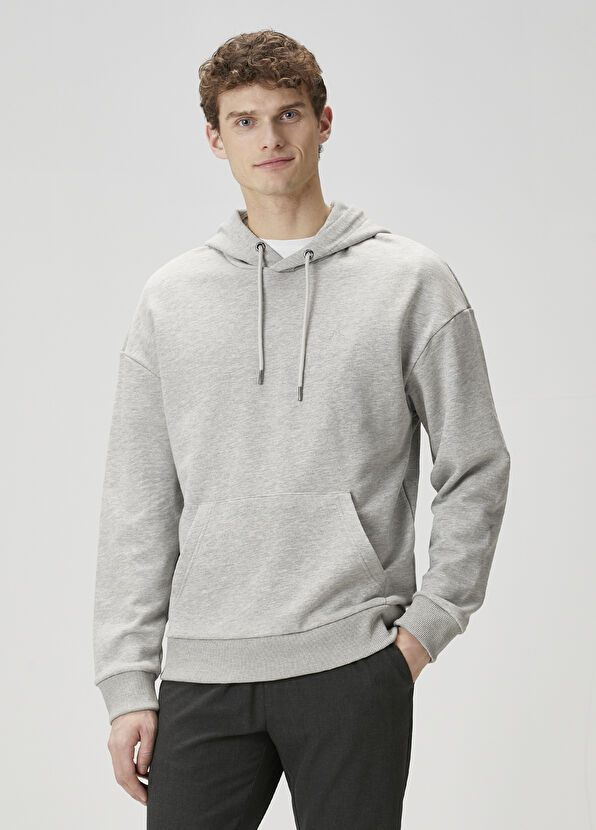 Beymen Club Grey Hooded Sweatshirt - 1