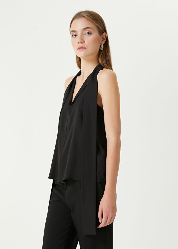 Beymen Collection Siyah İpek Bluz - 4