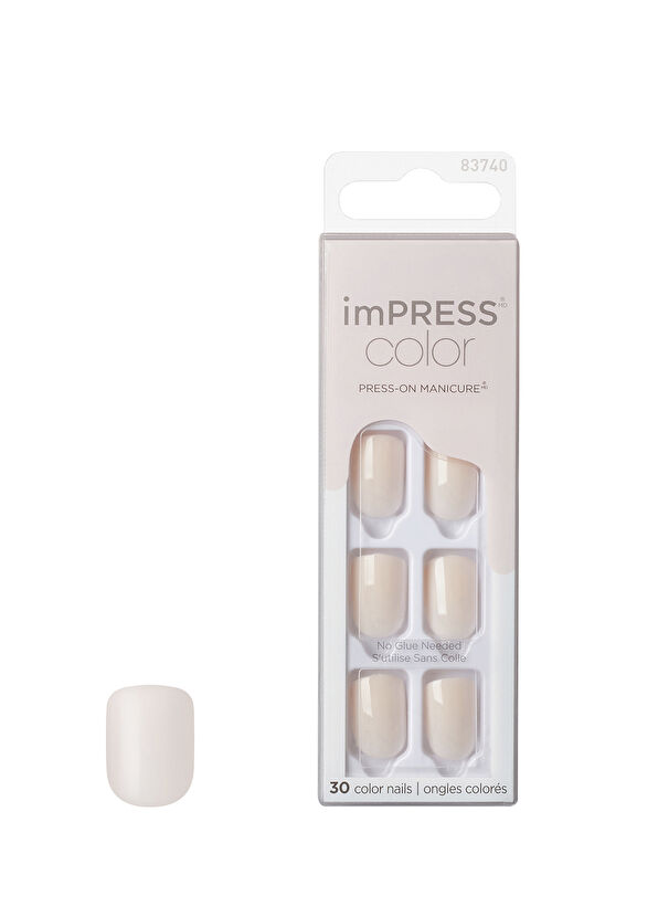 Impress Color Nude Self-Adhesive Short Fake Nail - 1