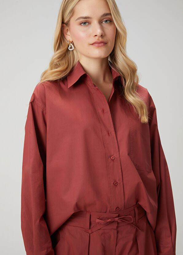 Beymen Club Kiremit Saten Poplin Gömlek - 2