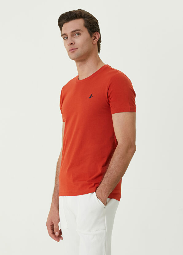 Beymen Club Kiremit Kuş Nakışlı Basic T-shirt - 1