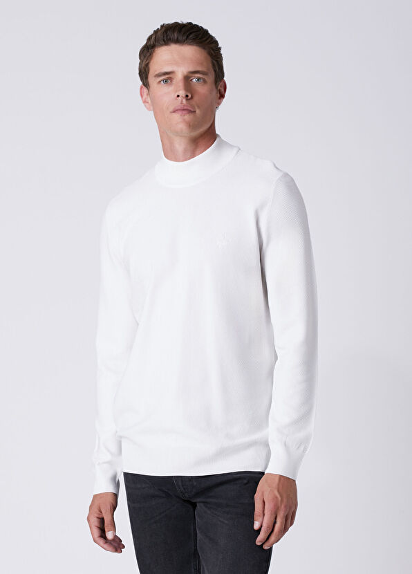 Beymen Club Off-White Half Turtleneck Sweater - 4