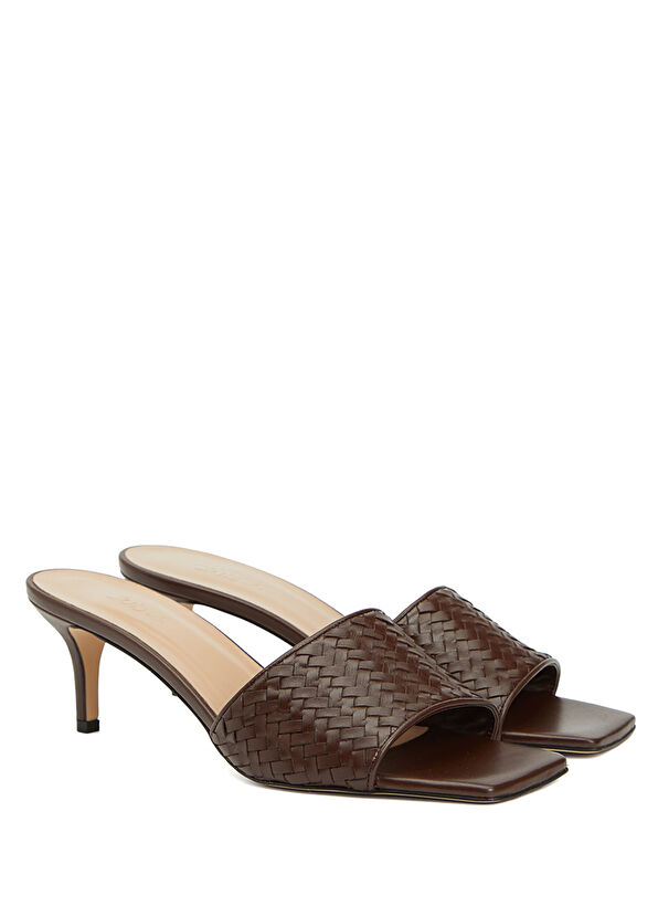 Beymen Club Kahverengi Kadın Deri Terlik - 2