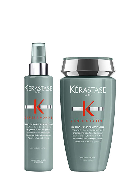 Kerastase Genesis Homme Intensifying Shampoo for Men 250 ml + Spray 150 ml Hair Care Set of 2 - 1