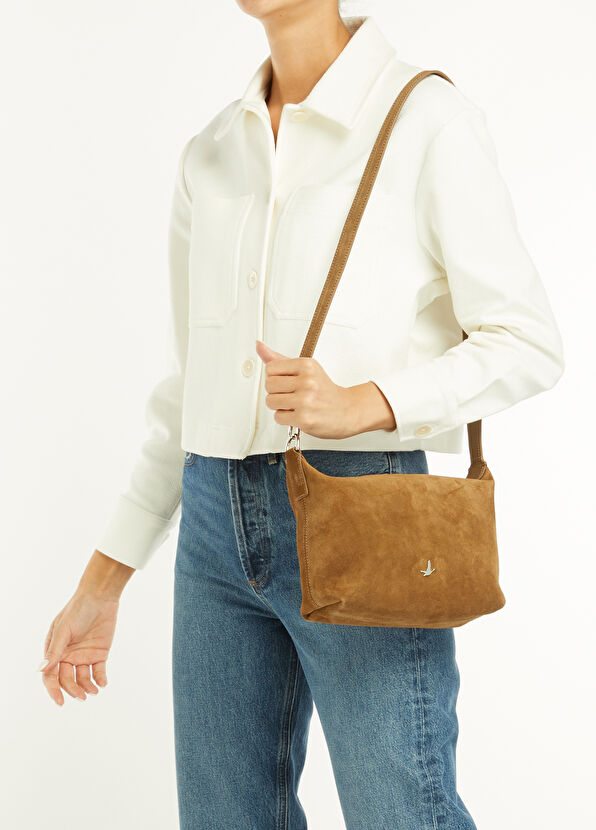 Beymen Club Taba Kadın Süet Omuz Çantası - 2