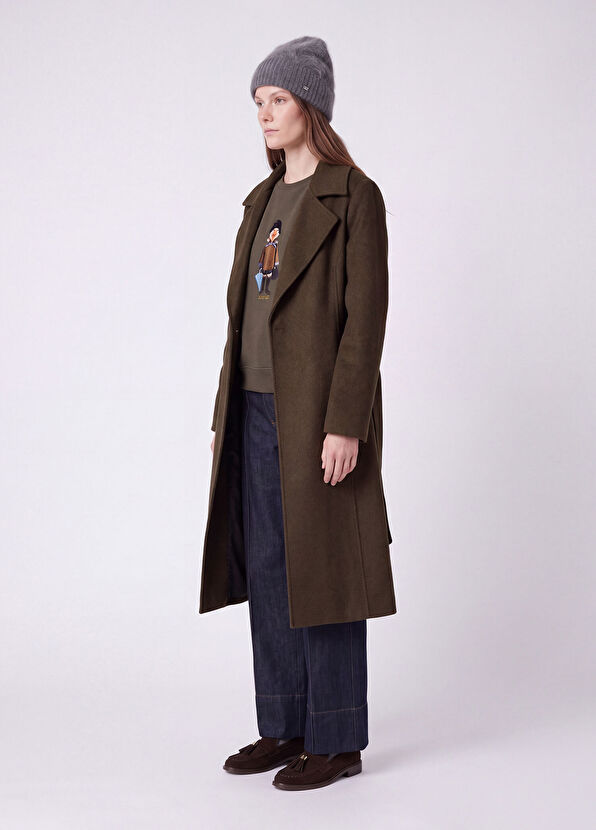 Beymen Club Brown Belted Cashmere Coat - 2