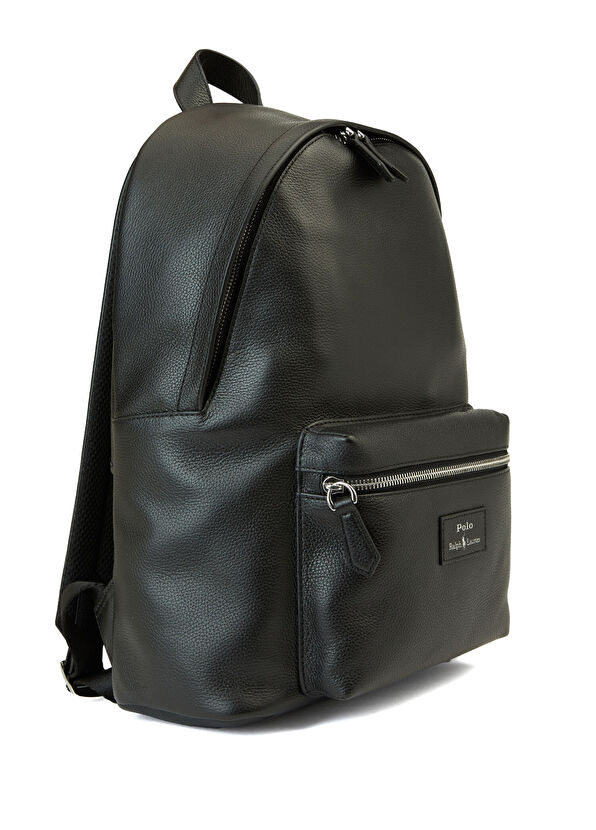 Siyah Erkek Deri Sırt Çantası - Görsel 3