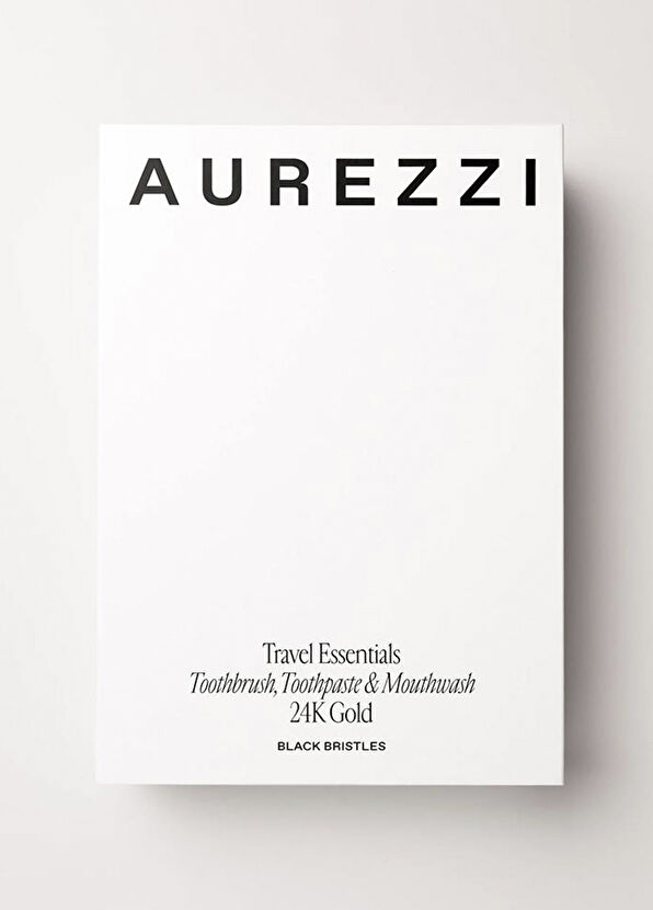 Aurezzi Travel Trio Gold Ağız Bakım Suyu 80 ml + Menthol Gold Diş Macunu 25 ml + Gold Black Soft Diş Fırçası 3'lü Seyahat Boy Ağız Bakım Seti - 4