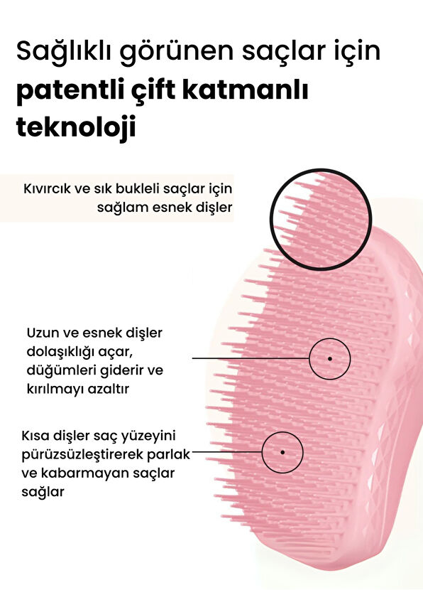 Tangle Teezer Thick & Curly Pink Pink Unisex Saç Fırçası - 2