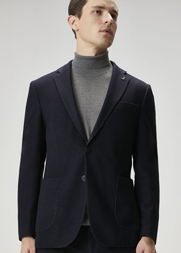 Beymen Club Lacivert Örme Ceket - 2