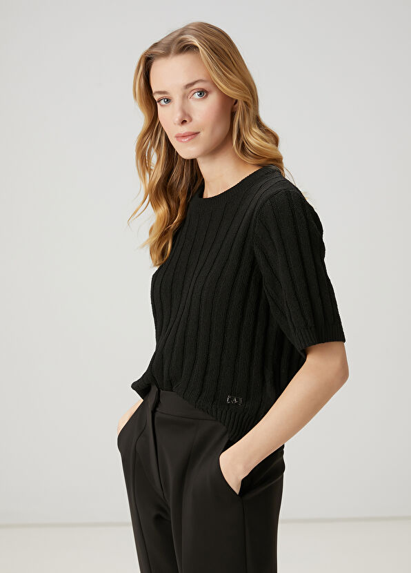 Beymen Club Black Short Sleeve Sweater - 1