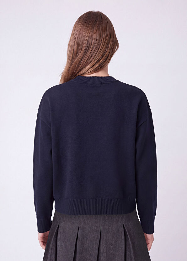 Beymen Club Clubby Navy Blue Knit Sweater - 4