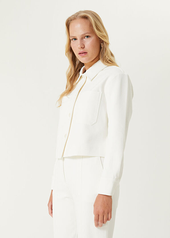 Beymen Club Beyaz Jersey Ceket - 4