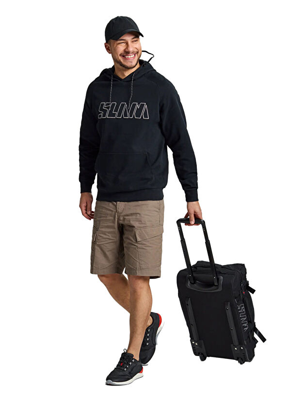 Slam Logo Hoodie Siyah Kapüşonlu Erkek Sweatshirt - 3