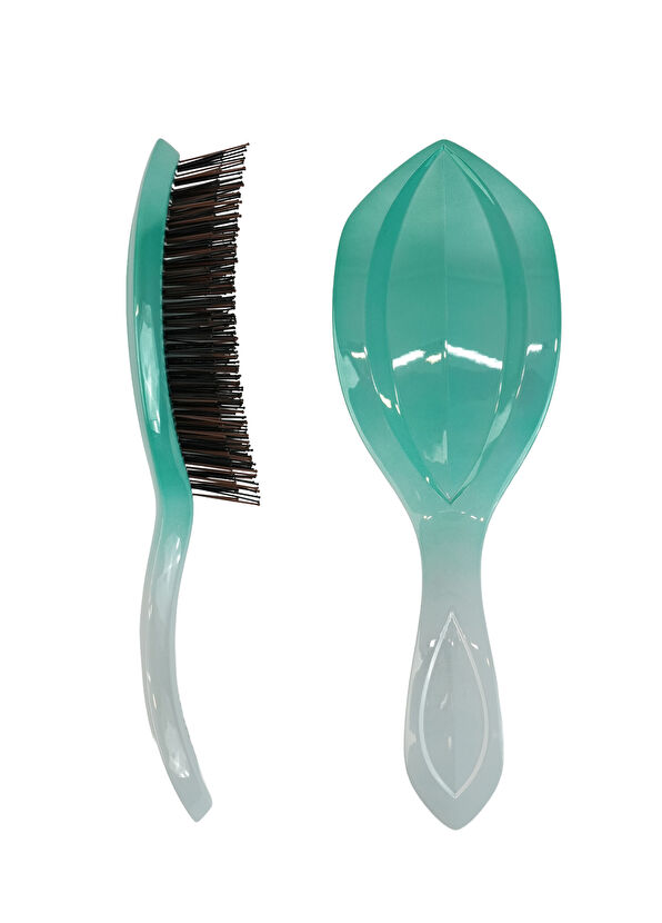 FENDA Profesyonel Aurora Green 4 Pinli Geniş Başlık Yeşil Saç Fırçası - 4