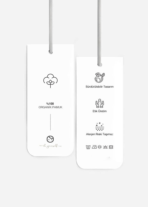 Little Gusto Cosmos White Organic Cotton Organizer Basket - 4