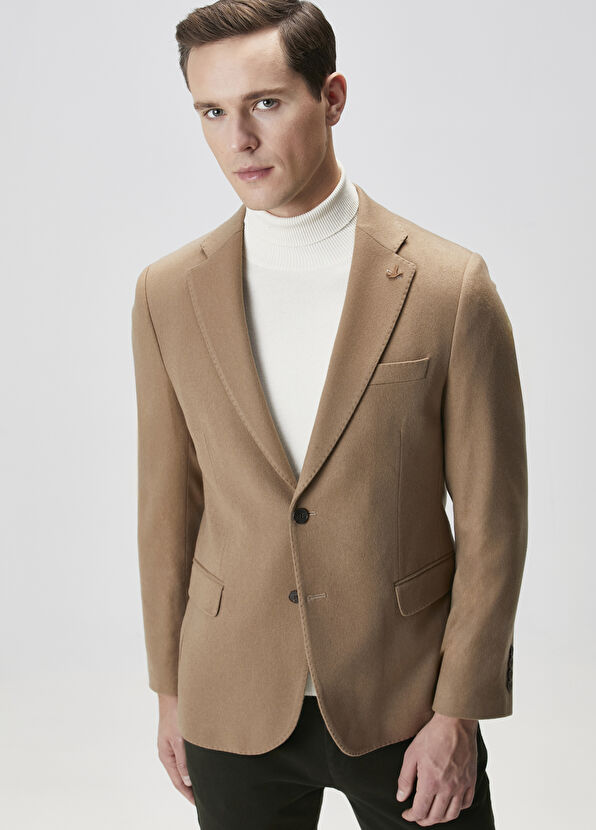 Beymen Club Premium Beige Cashmere Jacket - 2