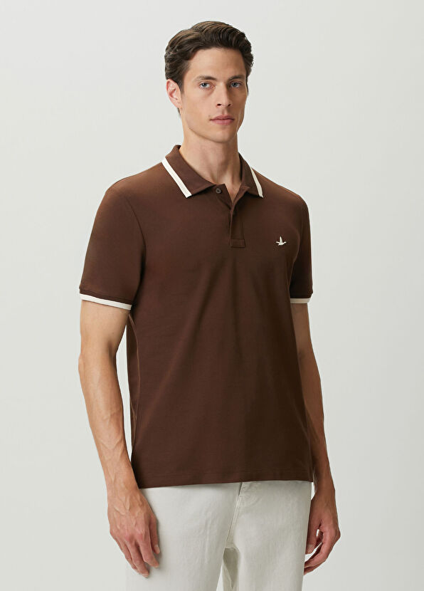 Beymen Club Kahverengi Ekru Polo Yaka T-shirt - 2