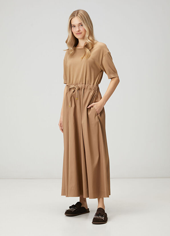 Beymen Club Deve Tüyü Tafta Etekli Uzun Elbise - 1