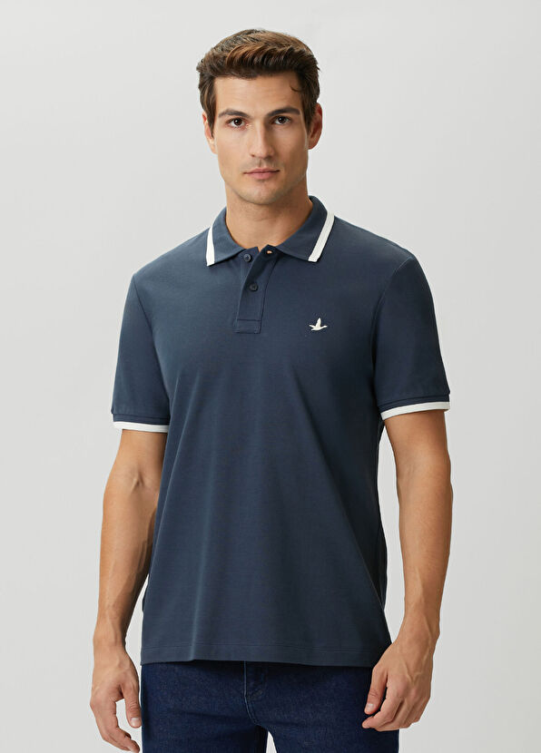 Beymen Club Navy Blue Ecru Polo T-Shirt - 1