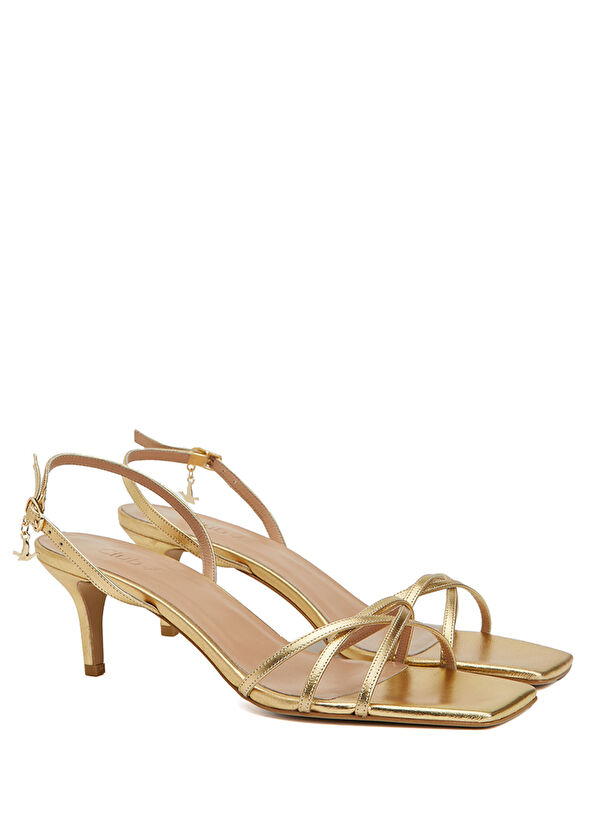 Beymen Club Gold Women's Leather Sandals - 2