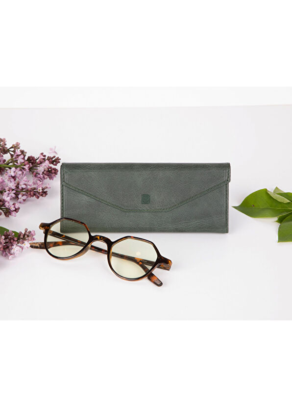 Bloominbag Smart Glasses Yeşil Deri Gözlük Kılıfı - 2