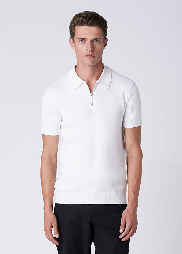 Beymen Club Off-White Polo Short Sleeve Sweater - 4