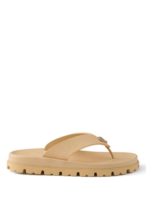 Prada Natural Rubber Women's Flip Flops - 1