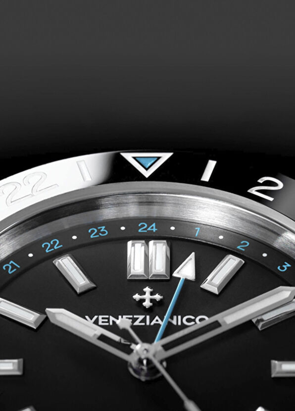 Venezianico 4821501C-Where is Gmt Ceratung Automatic Black Steel Men's Watch - 2