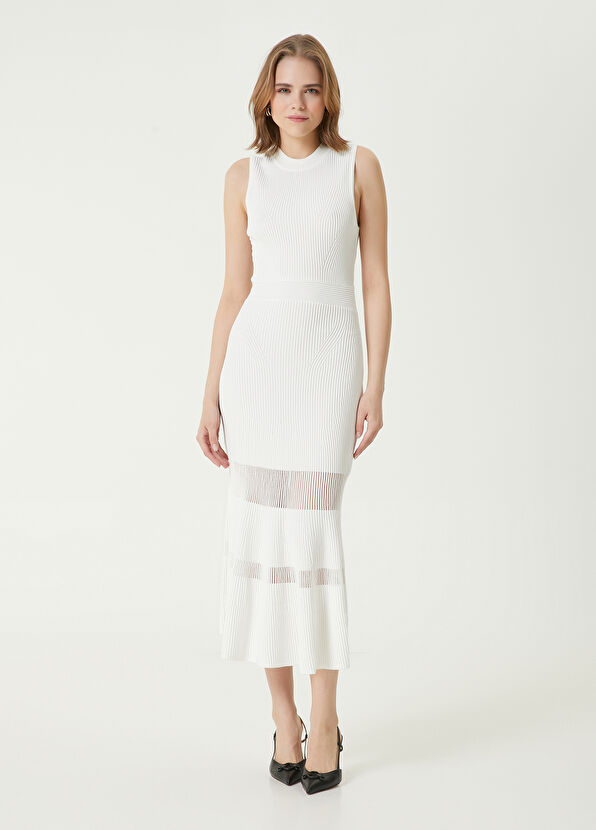 Beymen Club White Midi Knit Dress - 4