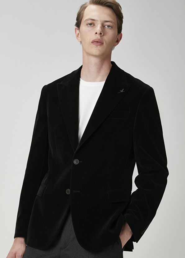 Beymen Club Siyah Kadife Ceket - 1